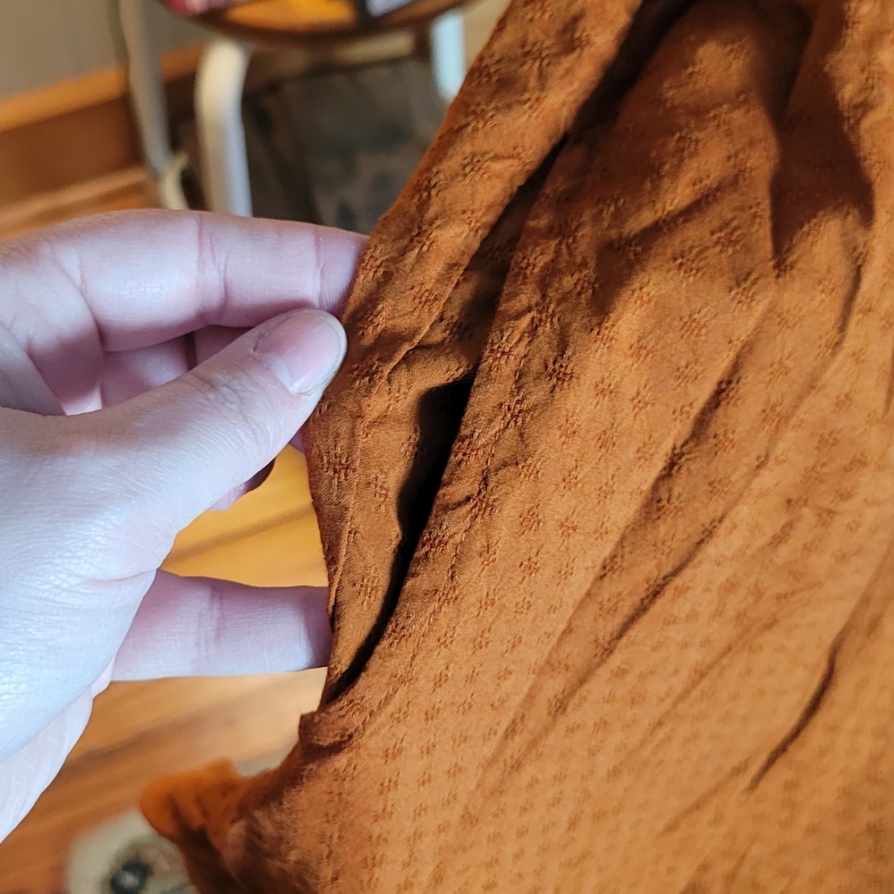 Plus Size 2x Burnt Orange Peasant Dress - Picture 4 of 7